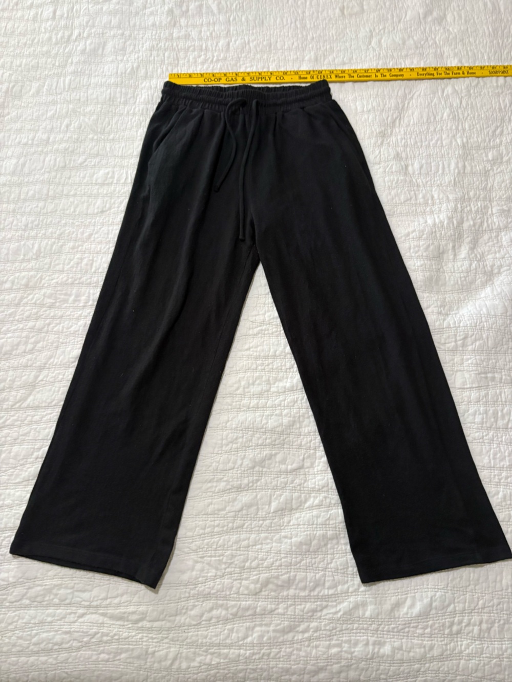 Classic Black Wide-Leg Pull-On Pants - Women